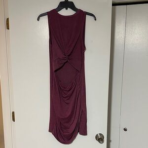 Elegant Burgundy Sleeveless Dress